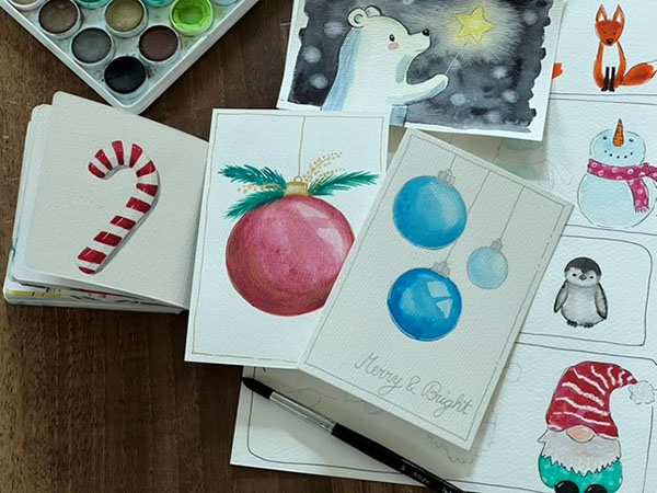 Watercolor Holiday Cards